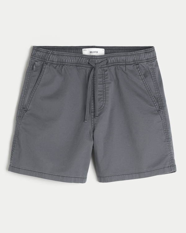 Men's Mid-Thigh Twill Pull-On Shorts | Men's Sale | HollisterCo.com
