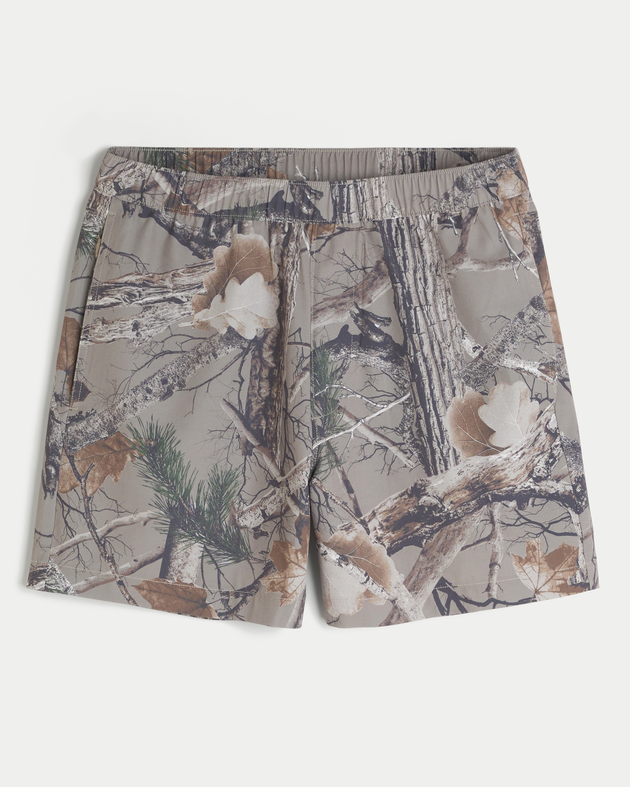 Mid-Thigh Camo Hybrid Active Shorts
