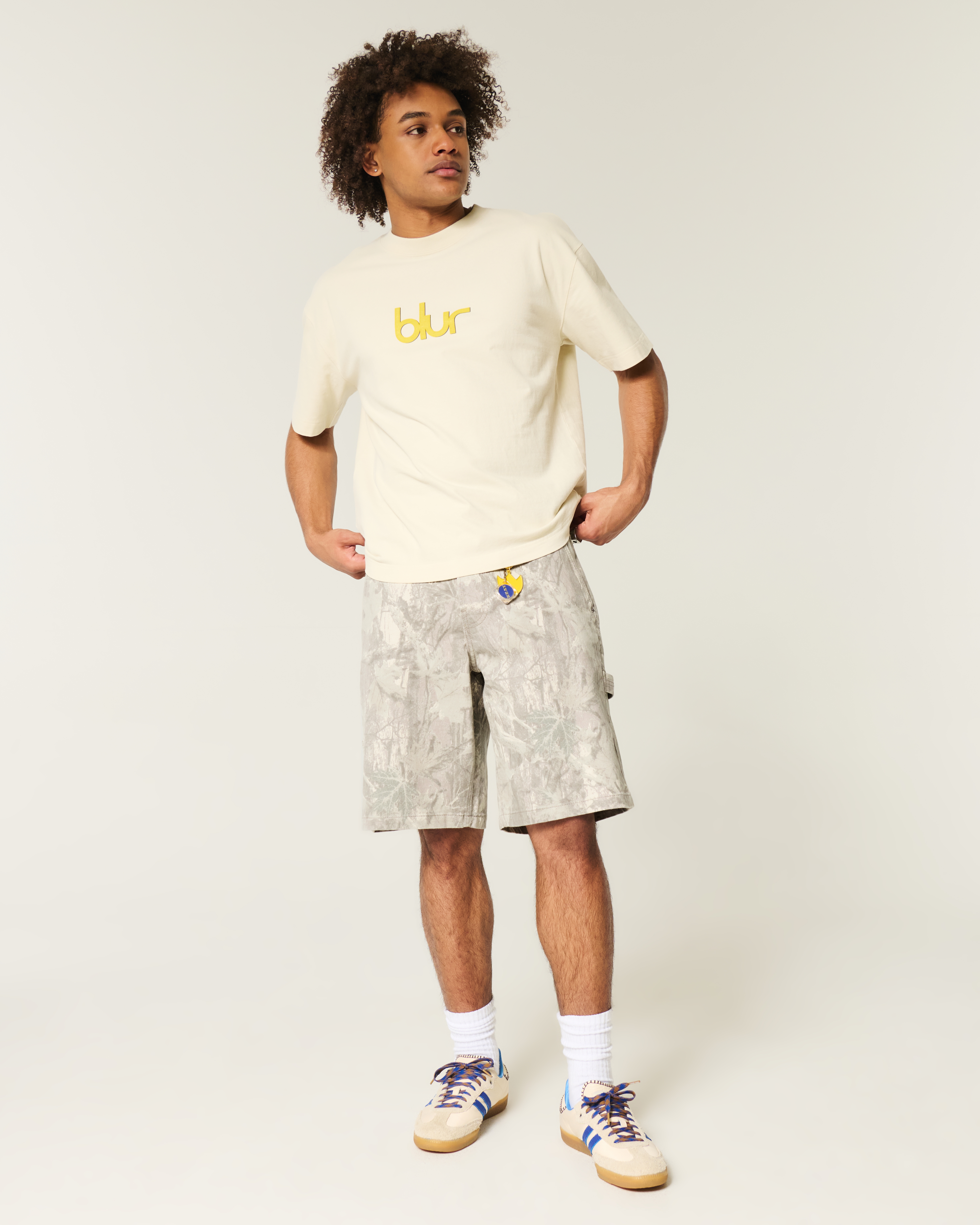 Camo Baggy Denim Shorts