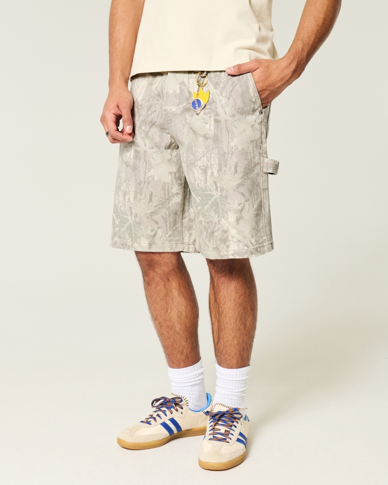 Camo Baggy Jean Shorts