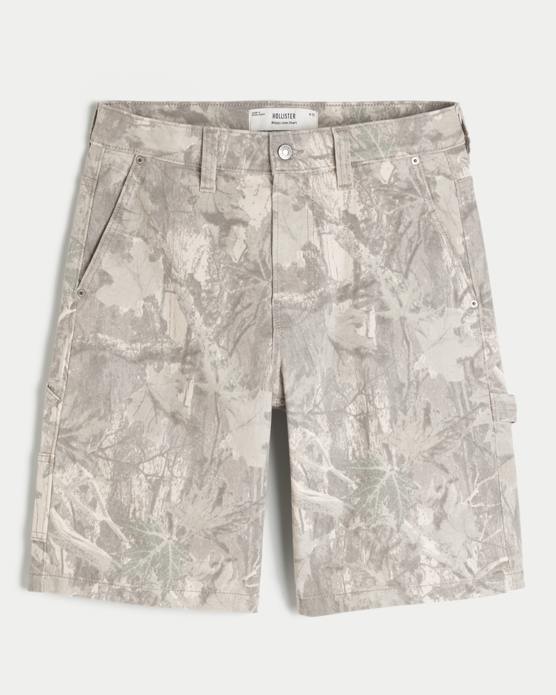 Camo Baggy Jean Shorts