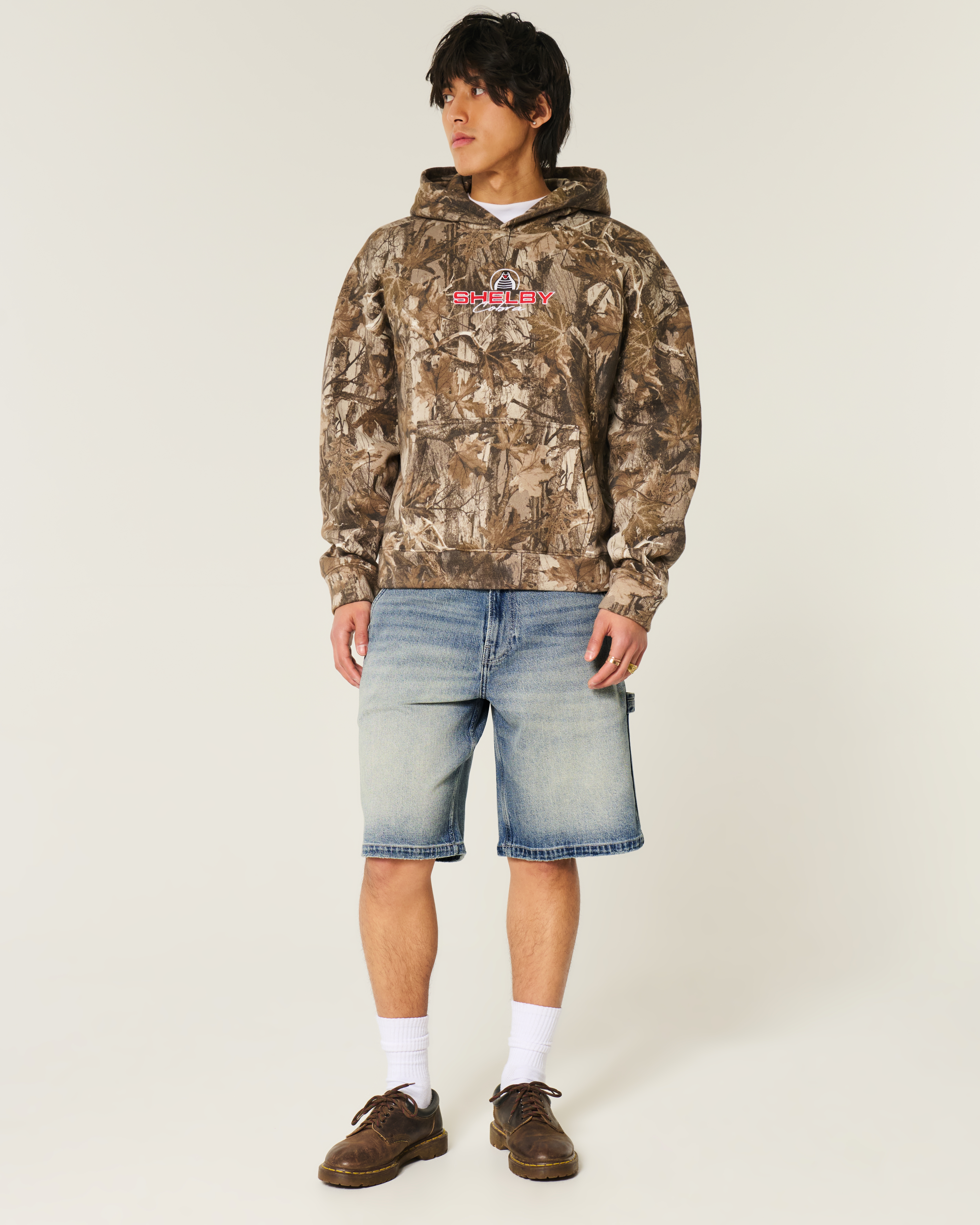 SHEIN】ウォッシュド デニムショートパンツ