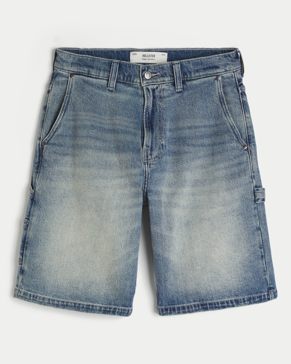 Dark Wash Baggy Jean Shorts