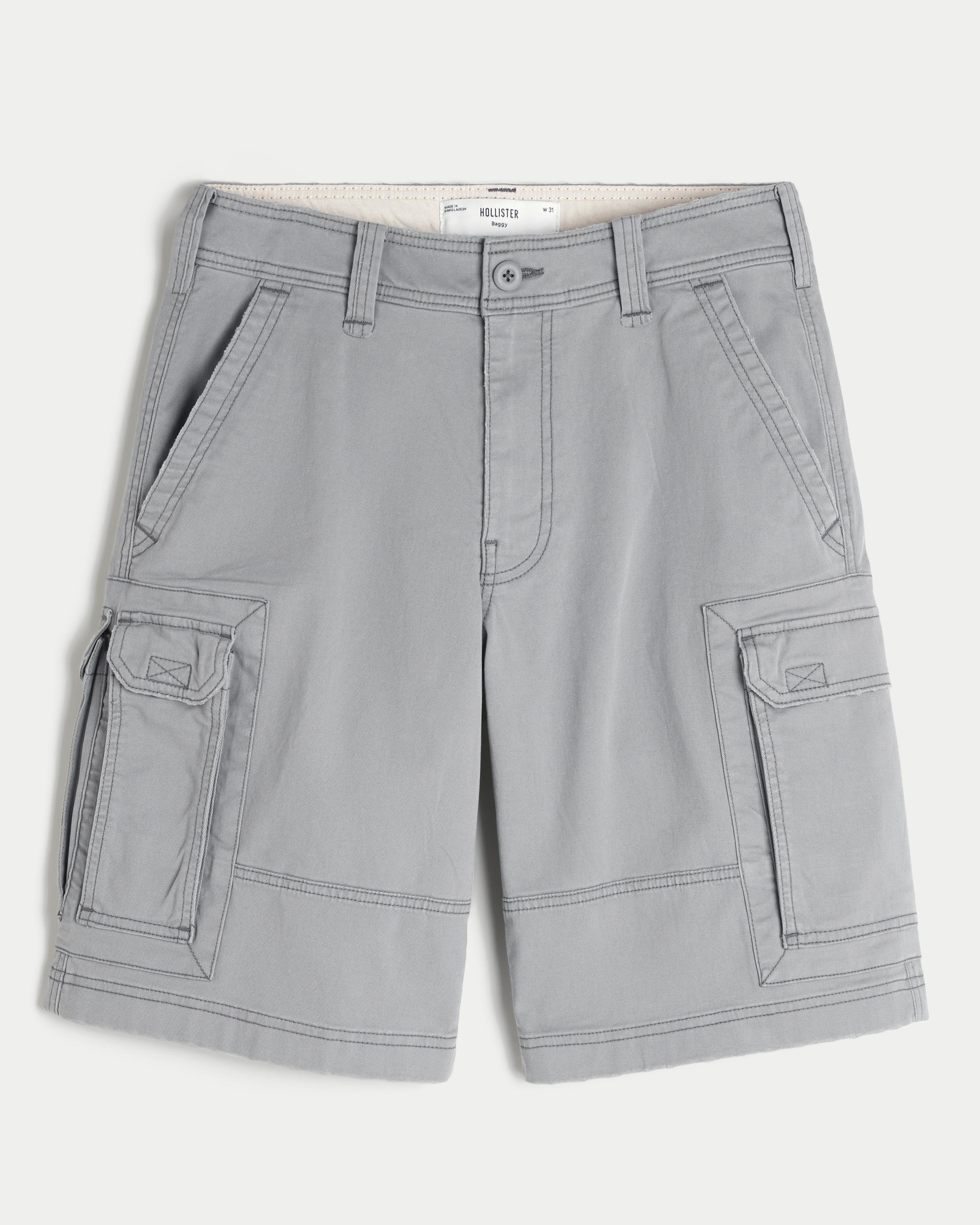 At-the-Knee Baggy Cargo Shorts
