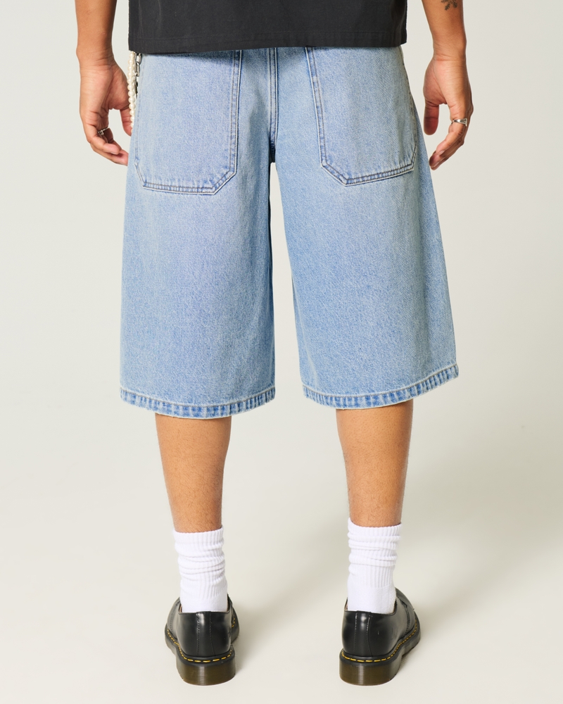 Light Wash Baggy Denim Half Pants
