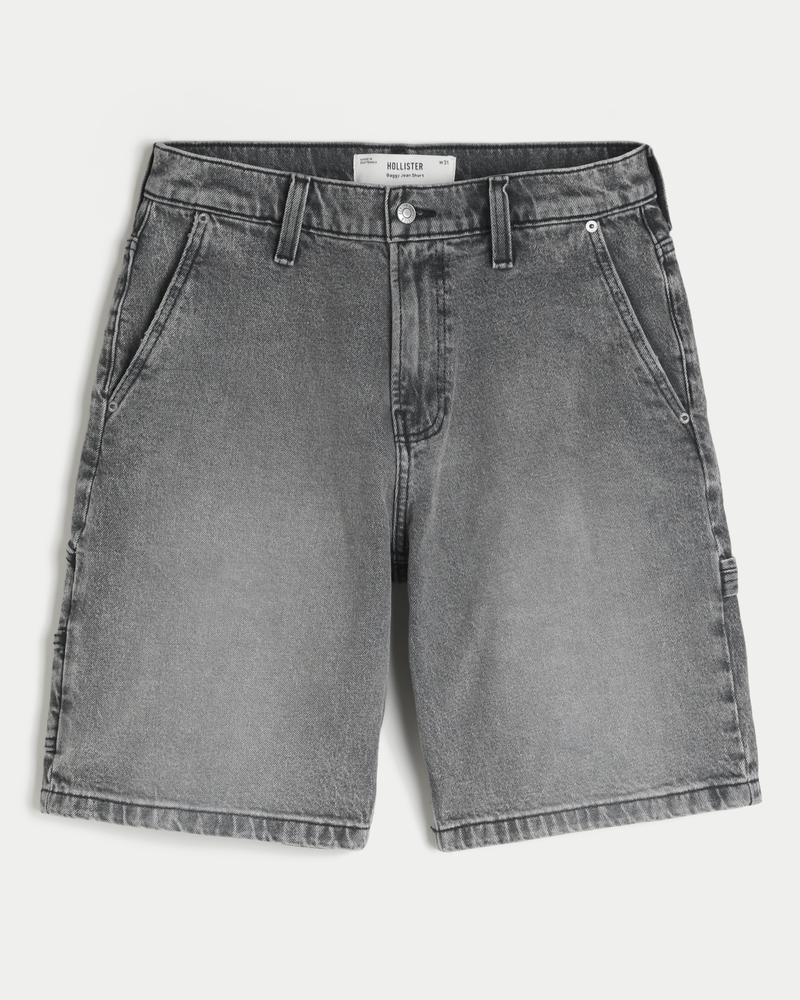 パンツ gEekS Baggy Painter Denim Shorts Men's Washed Black Denim Baggy Painter Shorts | Men's
