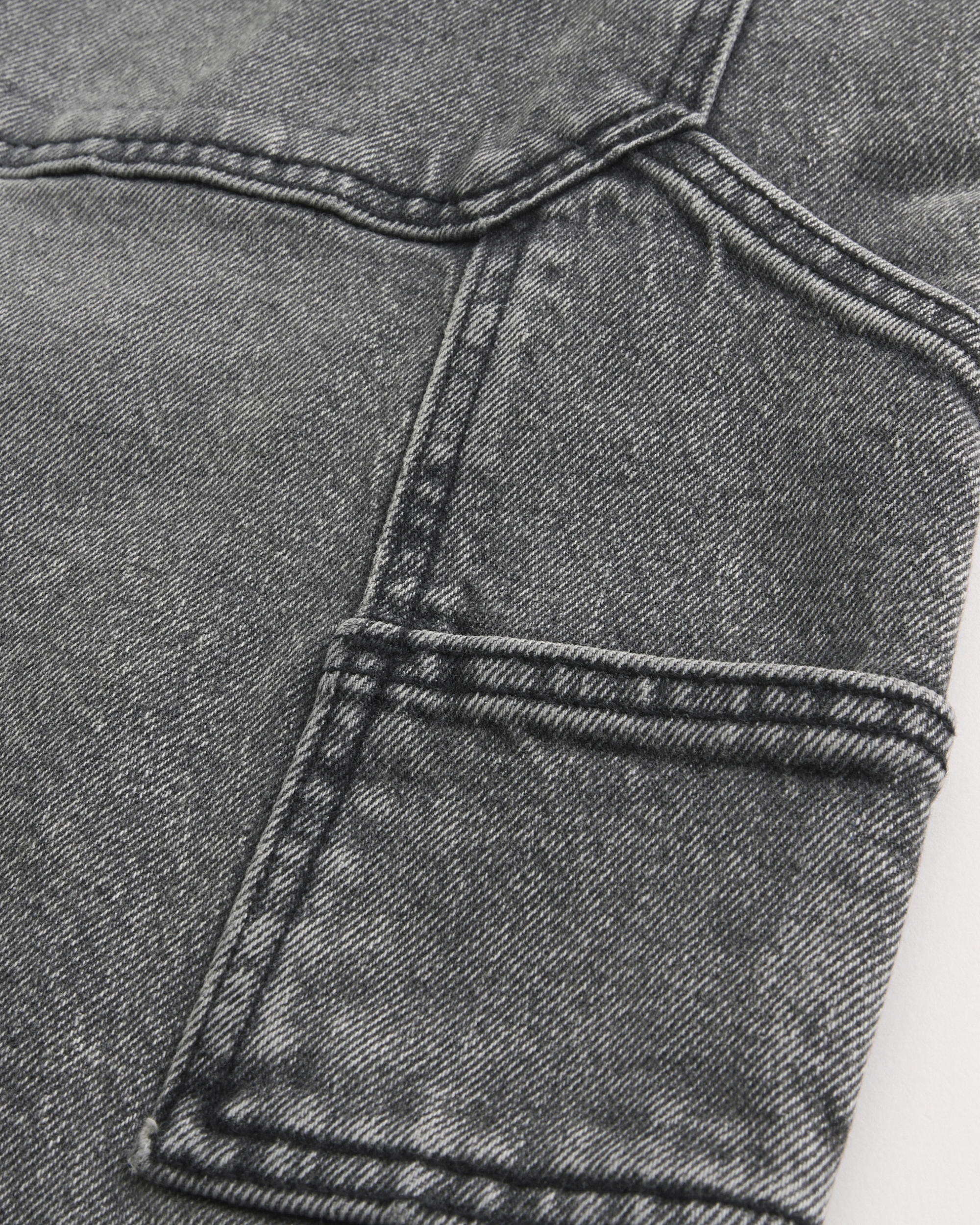 Washed Black Baggy Denim Shorts