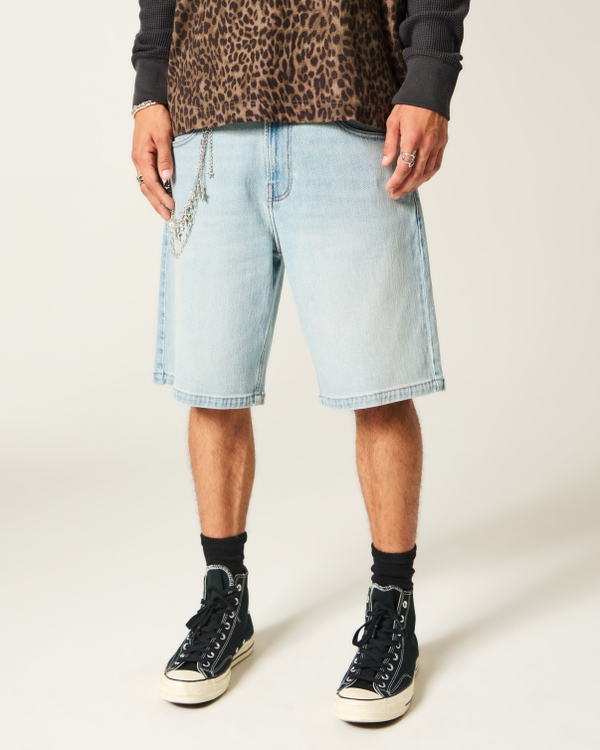 Baggy Denim Shorts, Light view 2