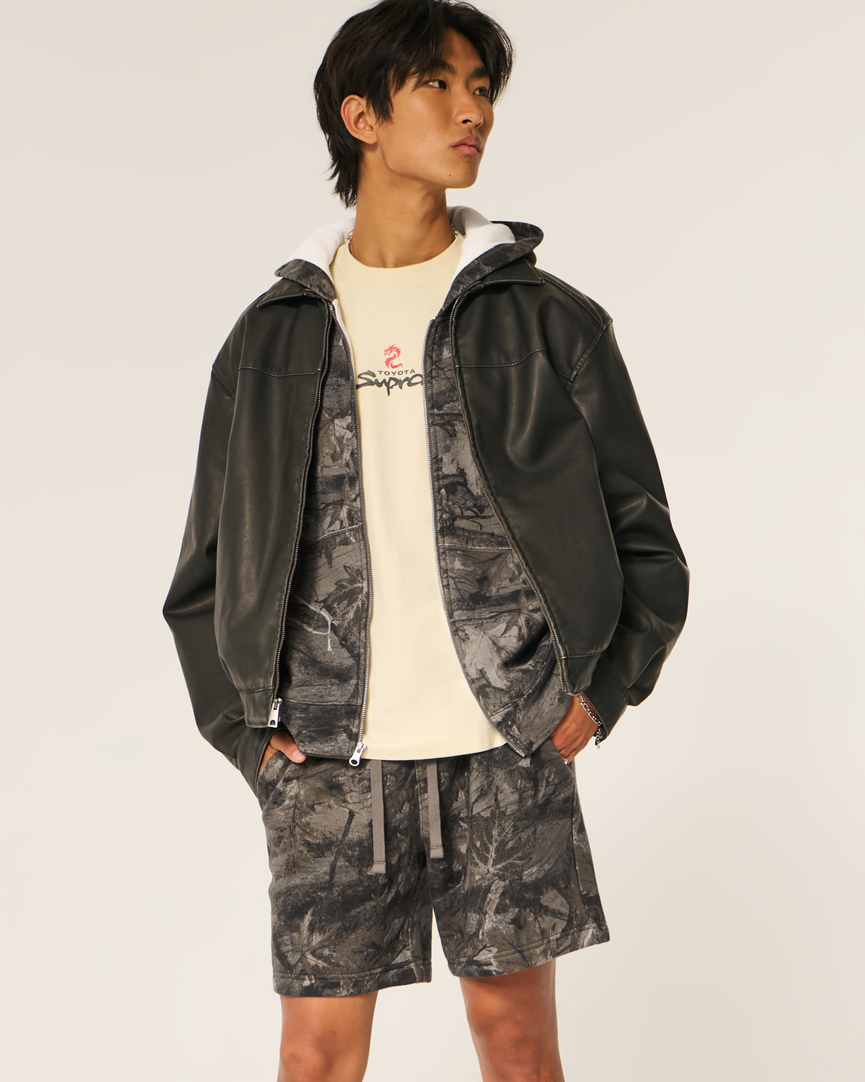 Above-the-Knee Camo Fleece Shorts