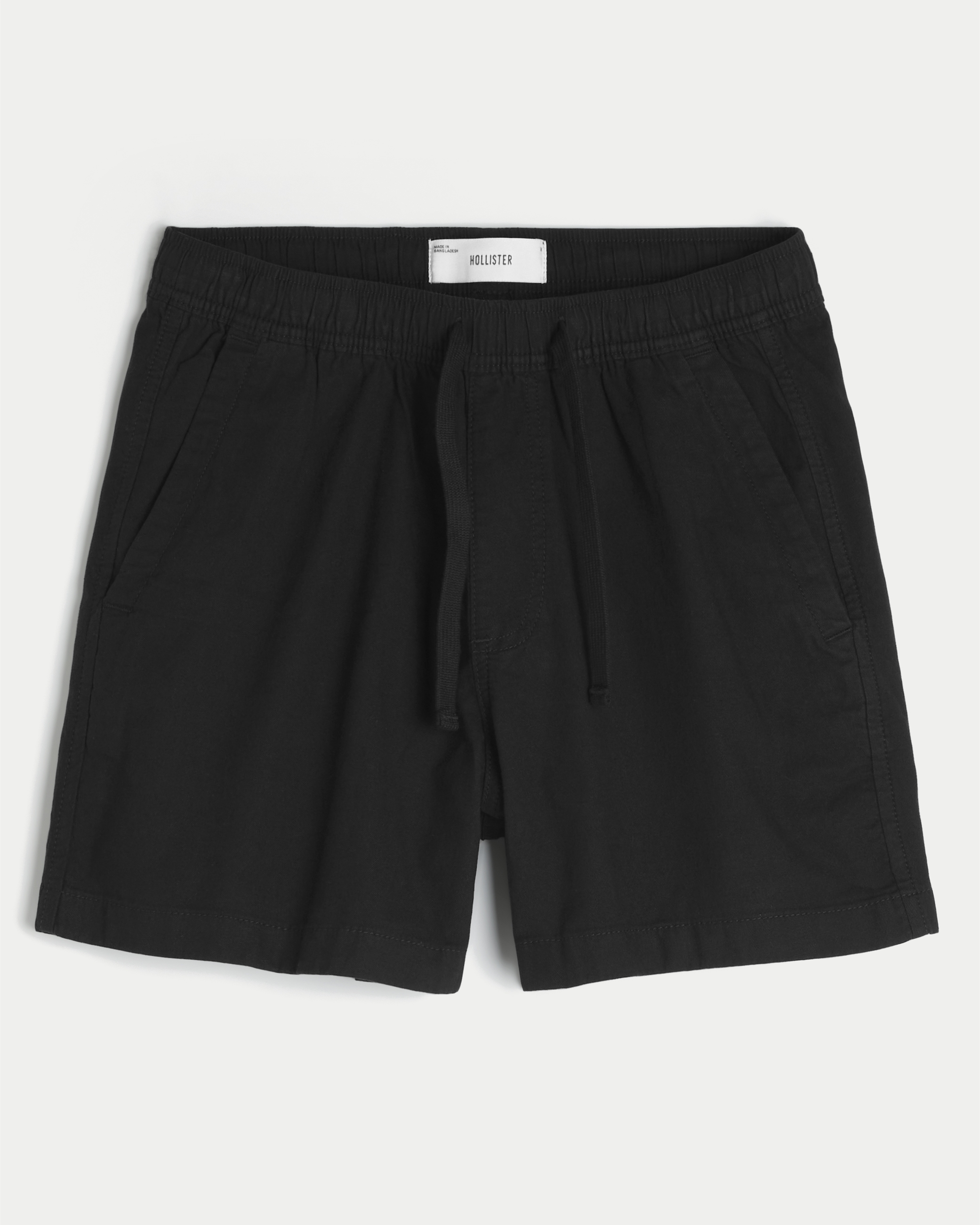 Mid-Thigh Linen-Blend Pull-On Shorts