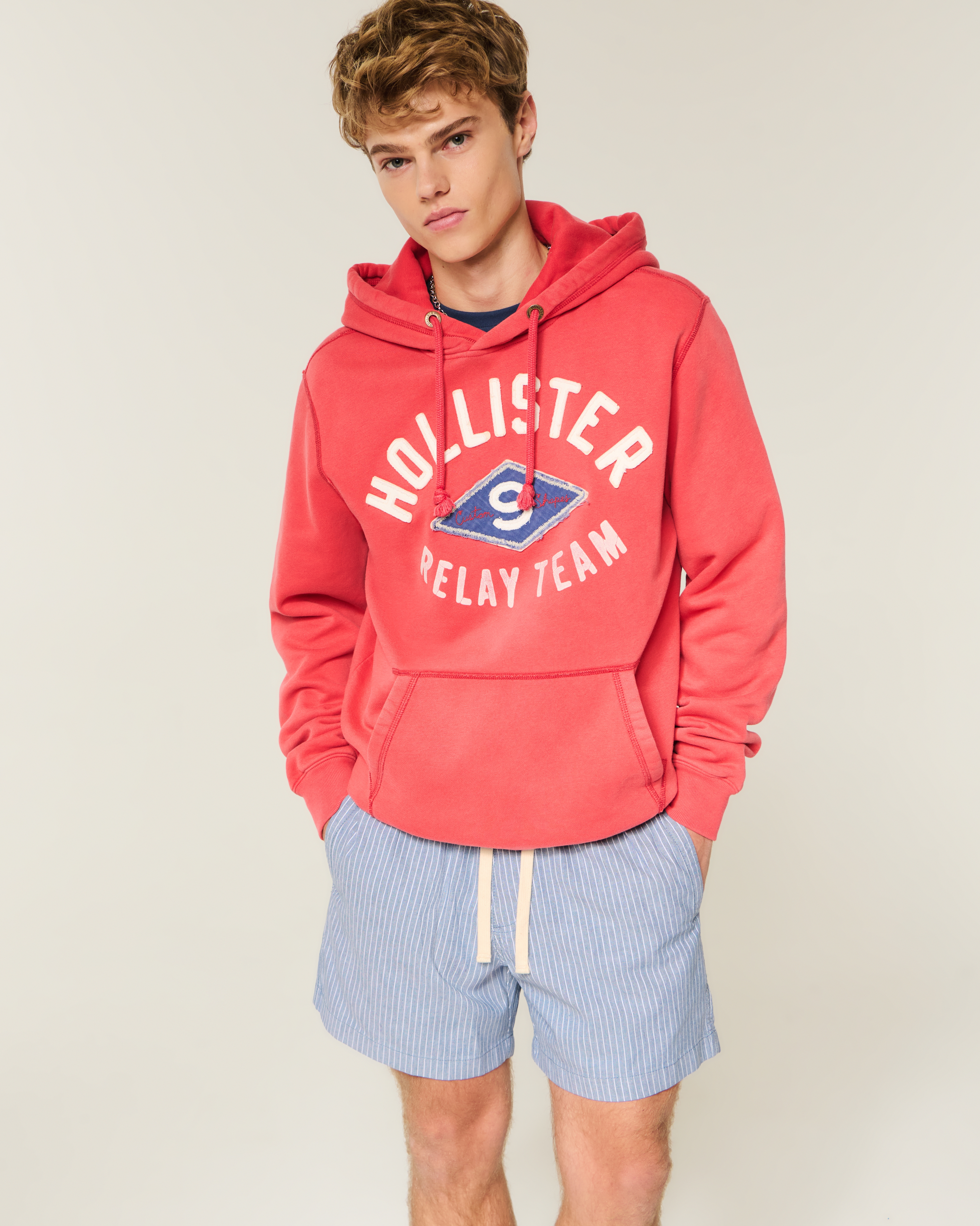 Mid-Thigh Linen-Blend Pull-On Shorts