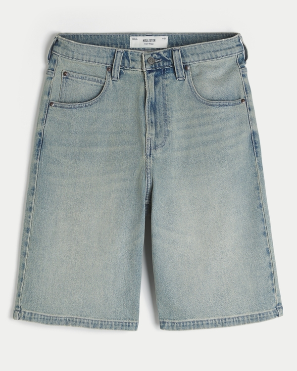 Men's Spider Embroidery Super Baggy Denim Shorts | Men's Bottoms