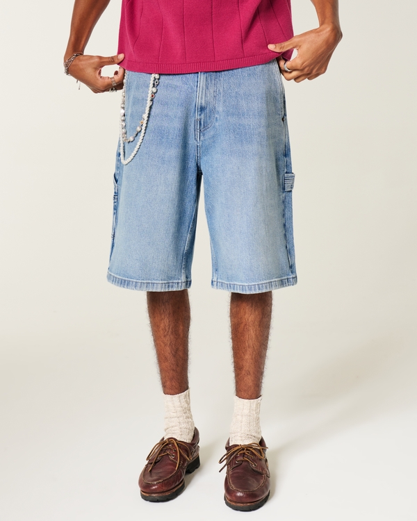 Super Baggy Denim Shorts, Medium view 2