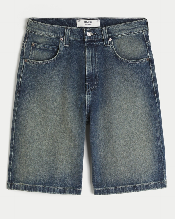 Super Baggy Denim Shorts, Tinted Medium view 1