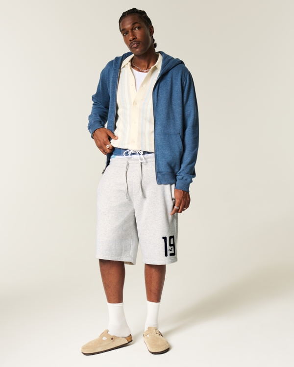 Vault Release Baggy Fleece Shorts, Light Heather Gray view 1