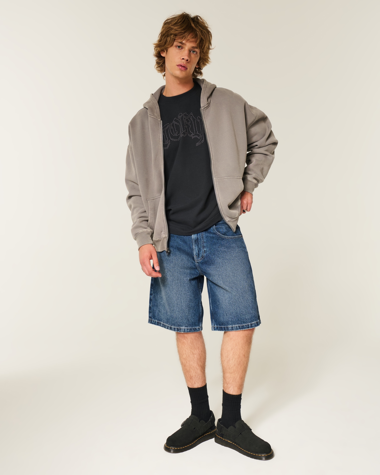 Men's Baggy Denim Painter Shorts | Men's Clearance | HollisterCo.com