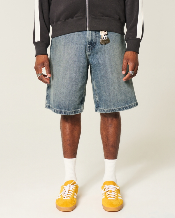 Baggy Denim Shorts, Medium view 2