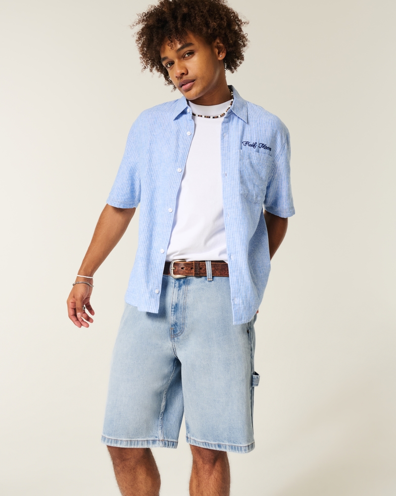 Men's Baggy Denim Painter Shorts | Men's Clearance | HollisterCo.com