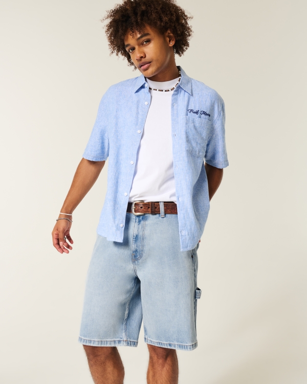 Men's Baggy Denim Painter Shorts | Men's Clearance | HollisterCo.com