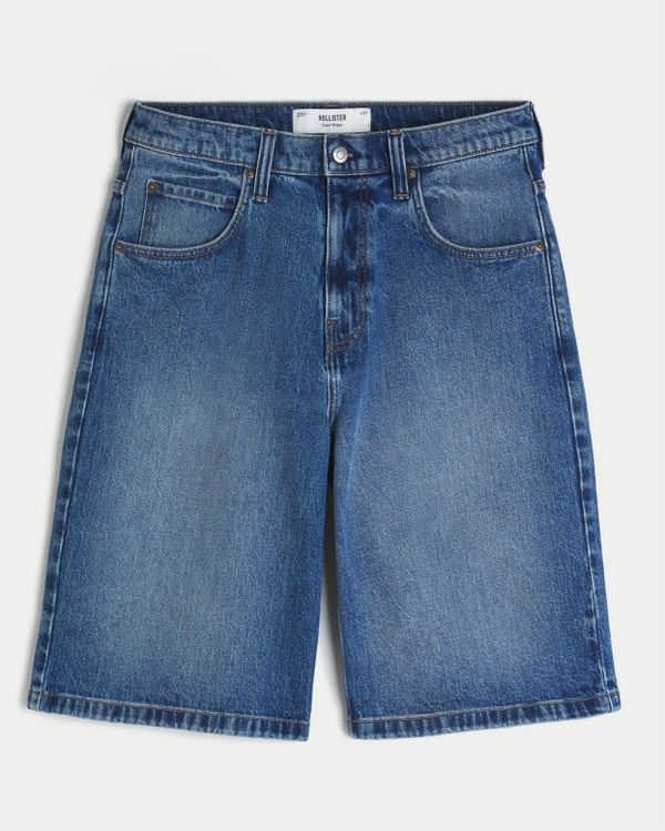 Dark Wash Super Baggy Denim Shorts