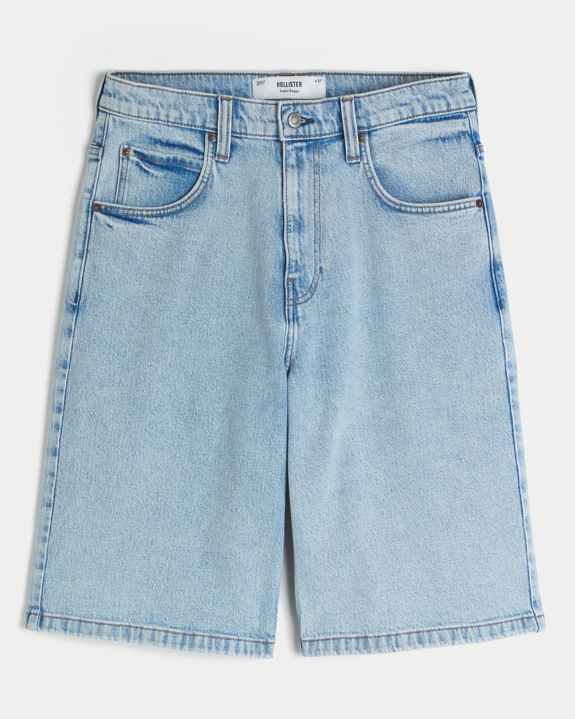 Light Wash Super Baggy Denim Shorts