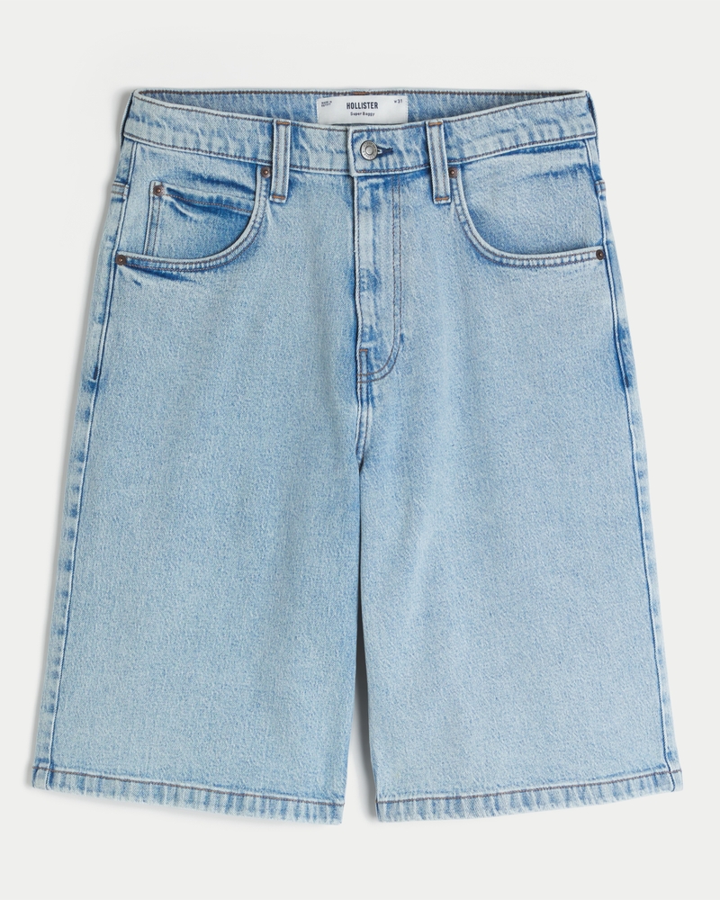 パンツ Baggy Denim Short Light Washed Indigo 34 Men's Light Wash Super Baggy Denim Shorts | Men's Bottoms