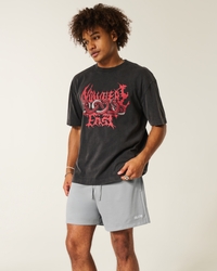 Mid-Thigh Knit Logo Soccer Shorts