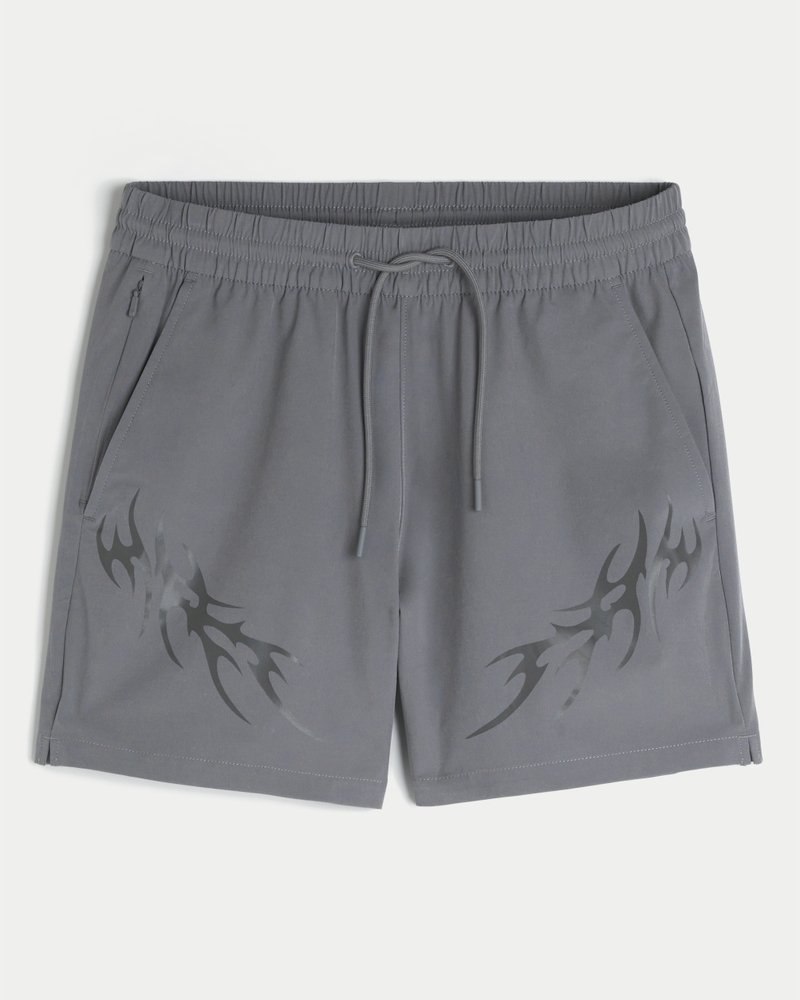 Mid-Thigh Graphic Active Shorts