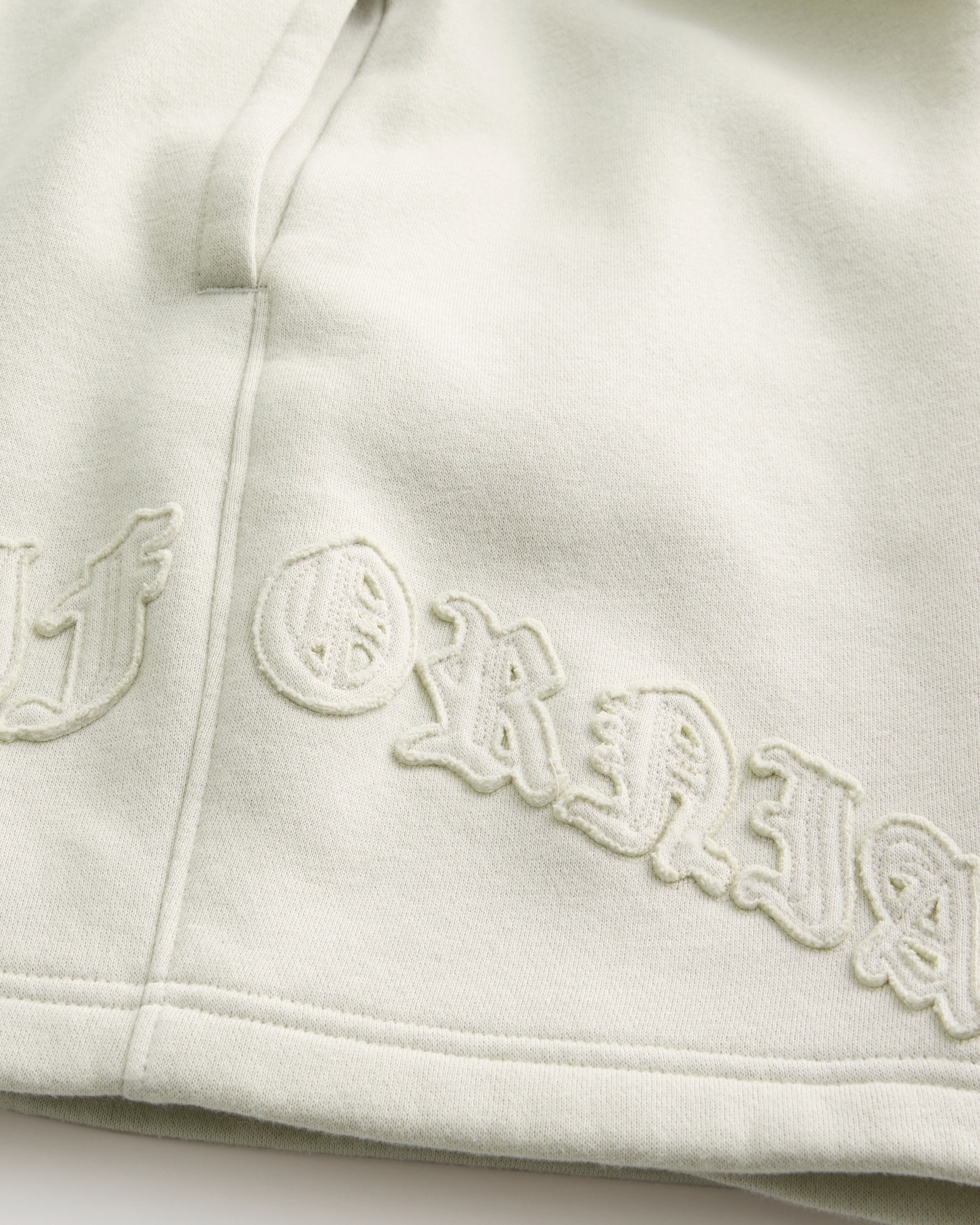 Above-the-Knee Calif Graphic Baggy Fleece Shorts