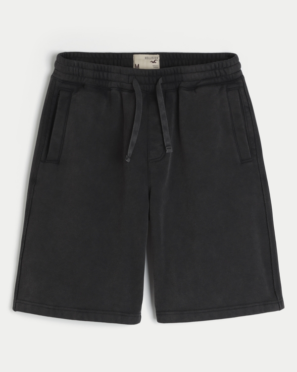 Vault Release Baggy Fleece Shorts, Washed Black view 1