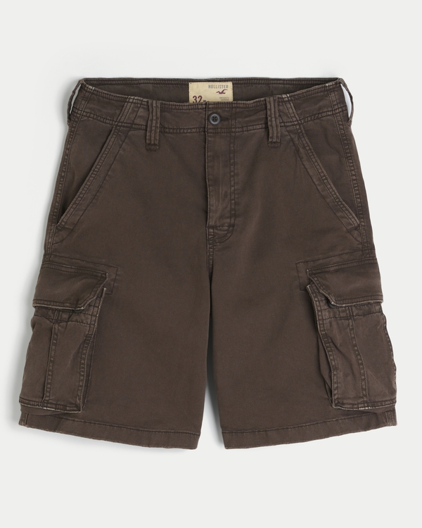 Baggy Cargo Shorts, Brown view 1