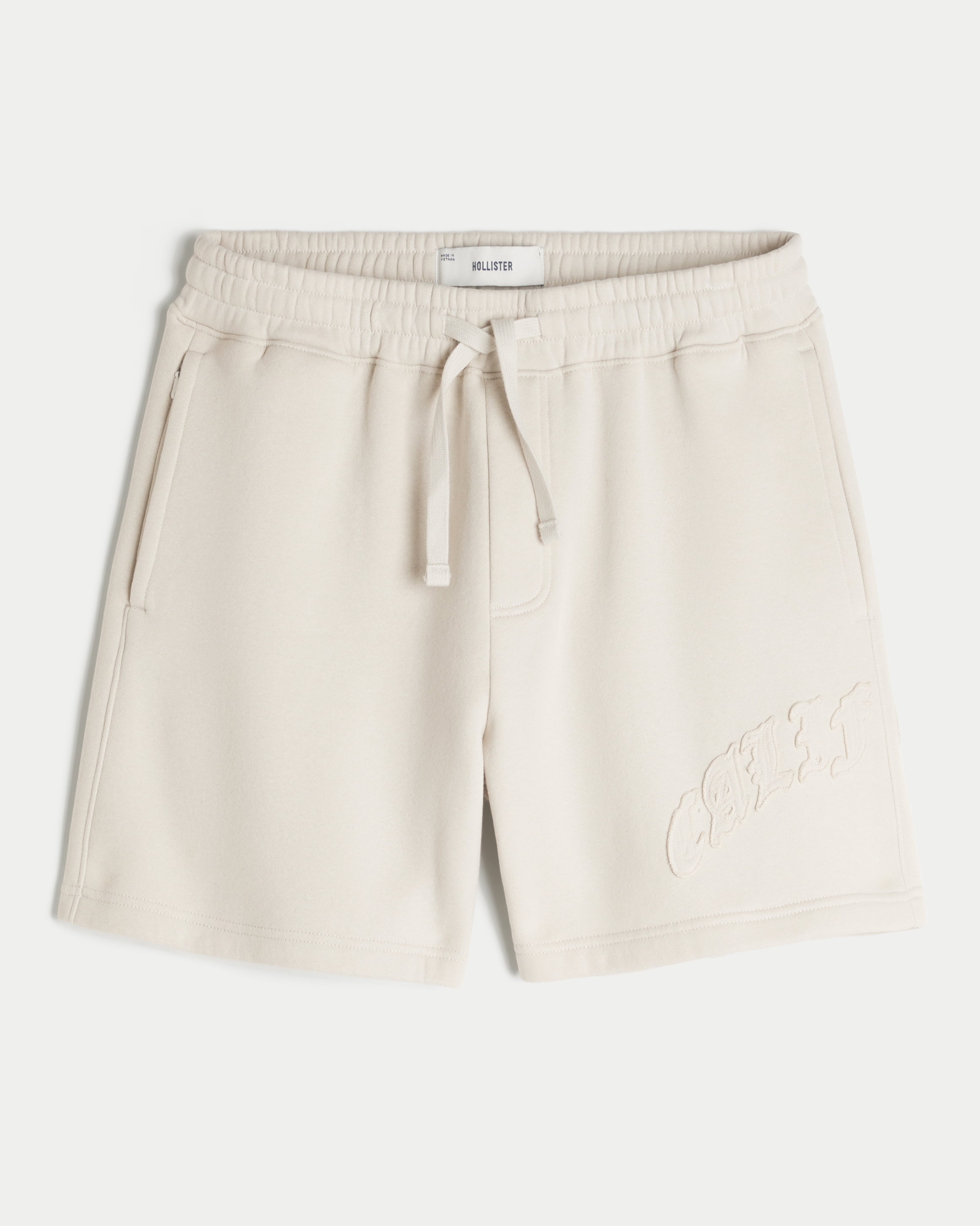 Above-the-Knee Baggy Fleece California Graphic Shorts