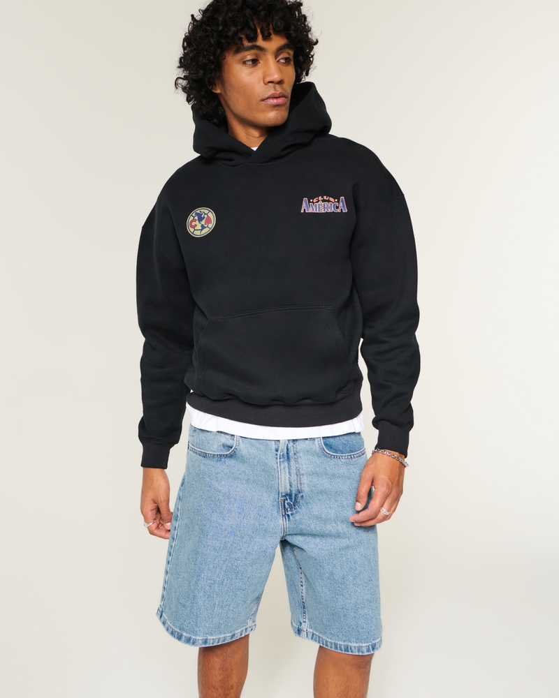 Above-the-Knee Baggy Fleece Shorts