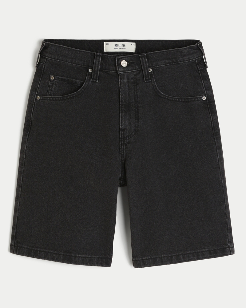 パンツ OVY Black Wash Baggy Shorts Men's Black Baggy Jean Shorts | Men's Bottoms | HollisterCo.com