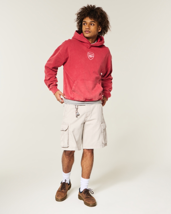 Baggy Cargo Shorts, Stone view 1