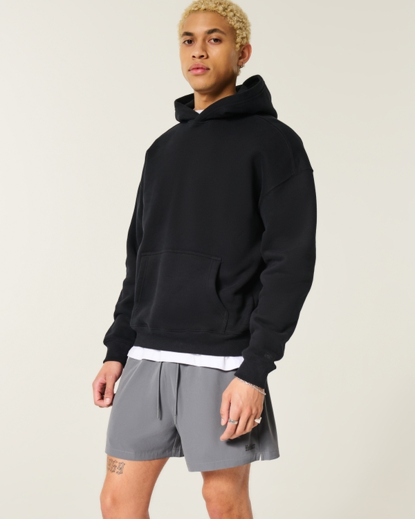 Mid-Thigh Hybrid Active Shorts, Dark Gray view 1