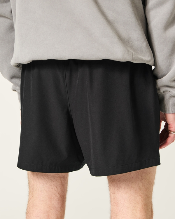 Mid-Thigh Hybrid Active Shorts, Black view 2