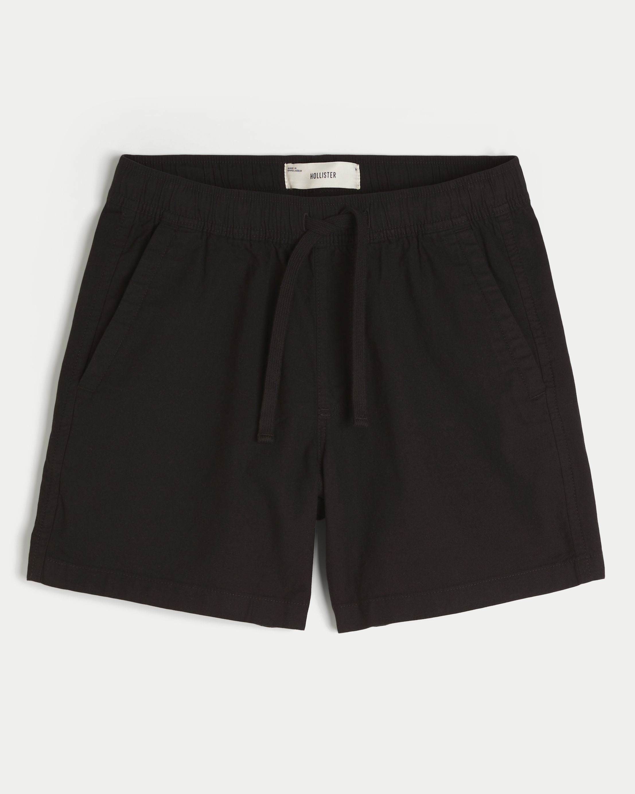 Mid-Thigh Linen-Blend Pull-On Shorts