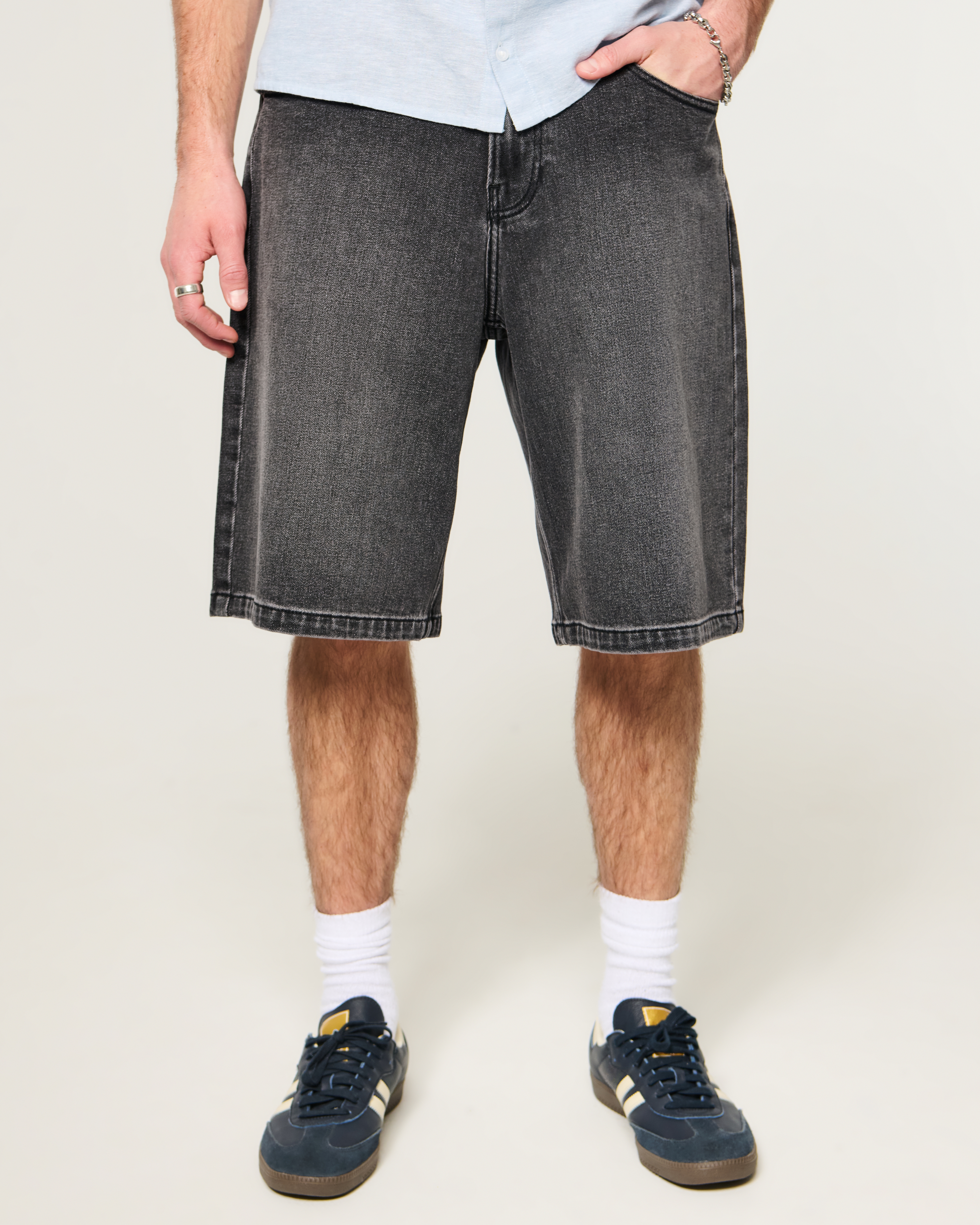 Hollister Star Applique Super Baggy Jean Shorts | Arden Fair