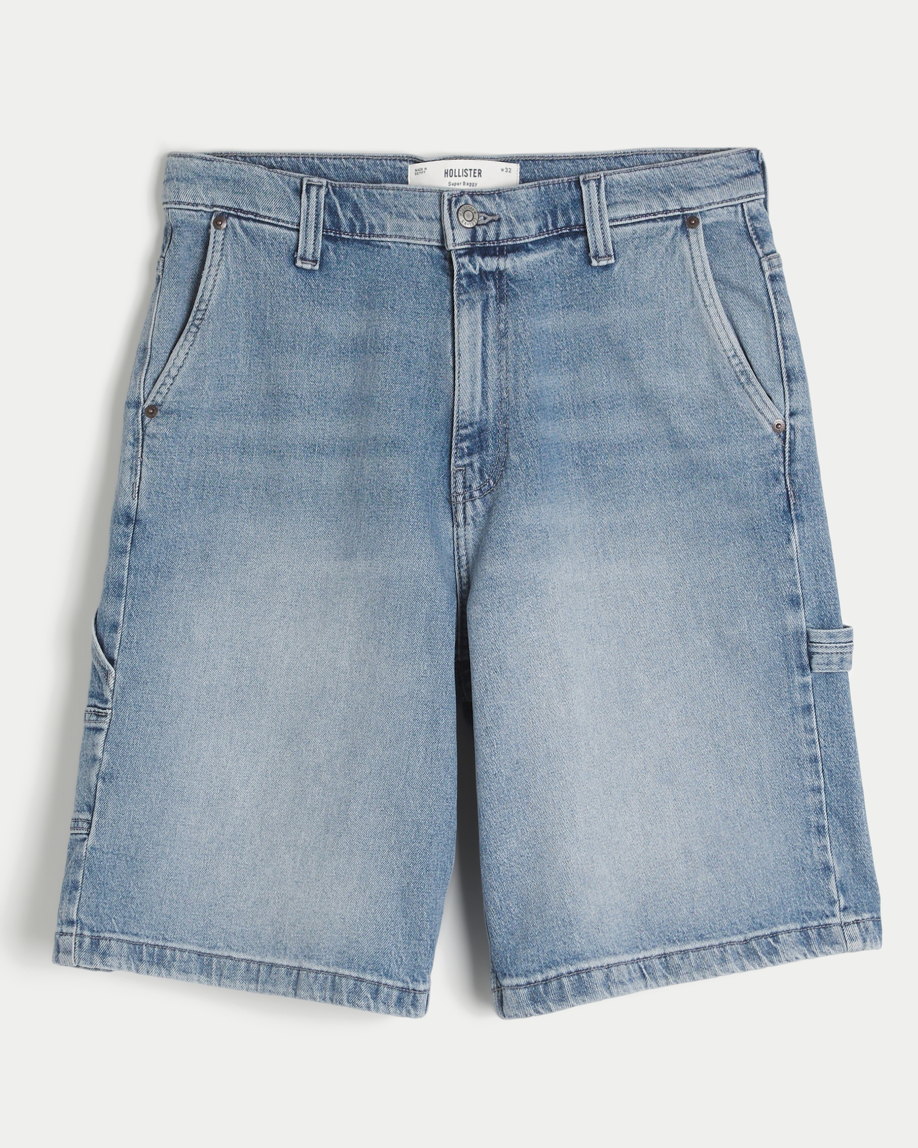 Medium Wash Super Baggy Painter Jean Shorts