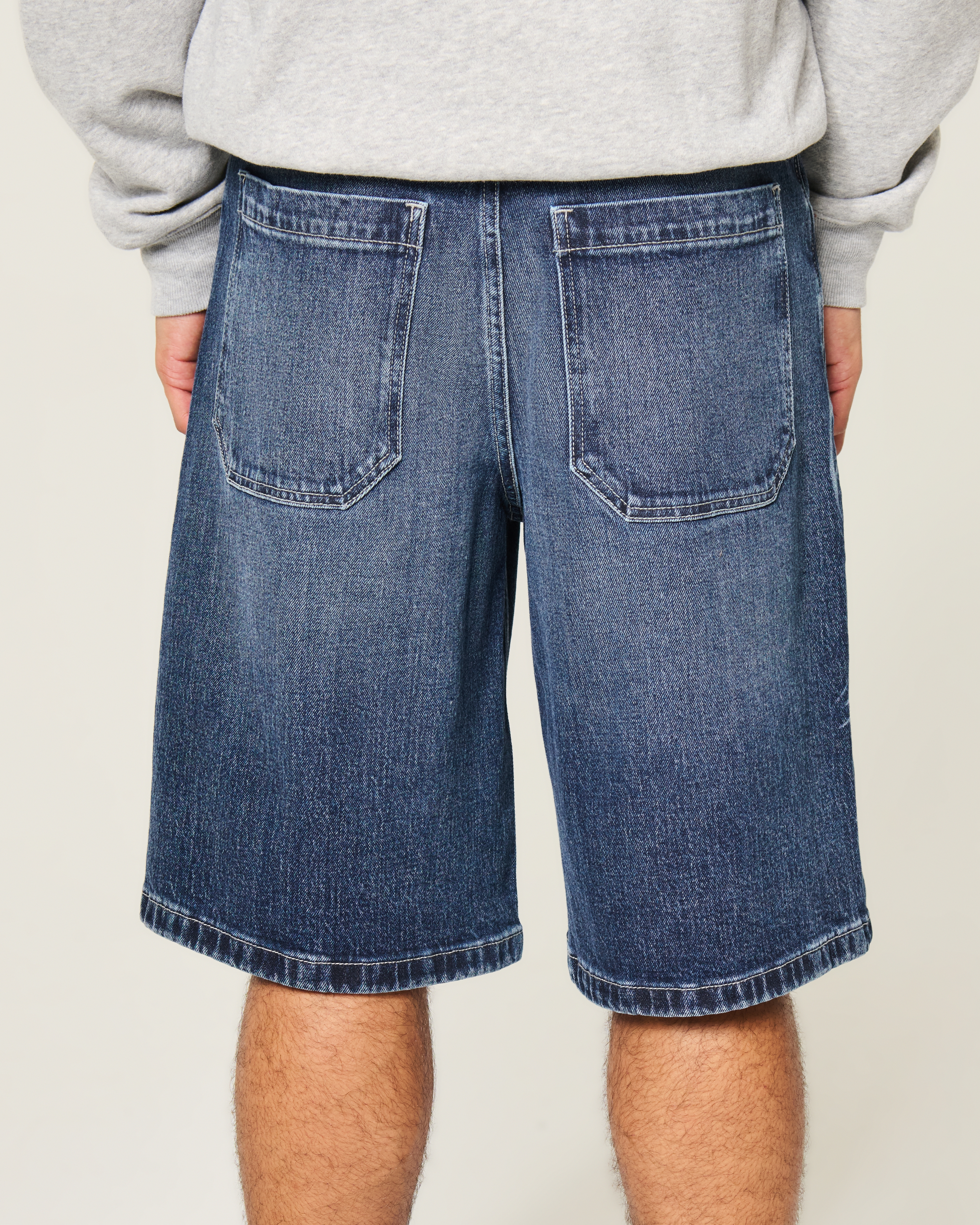 Hollister Cyber Sigilism Graphic Super Baggy Jean Shorts | Liberty