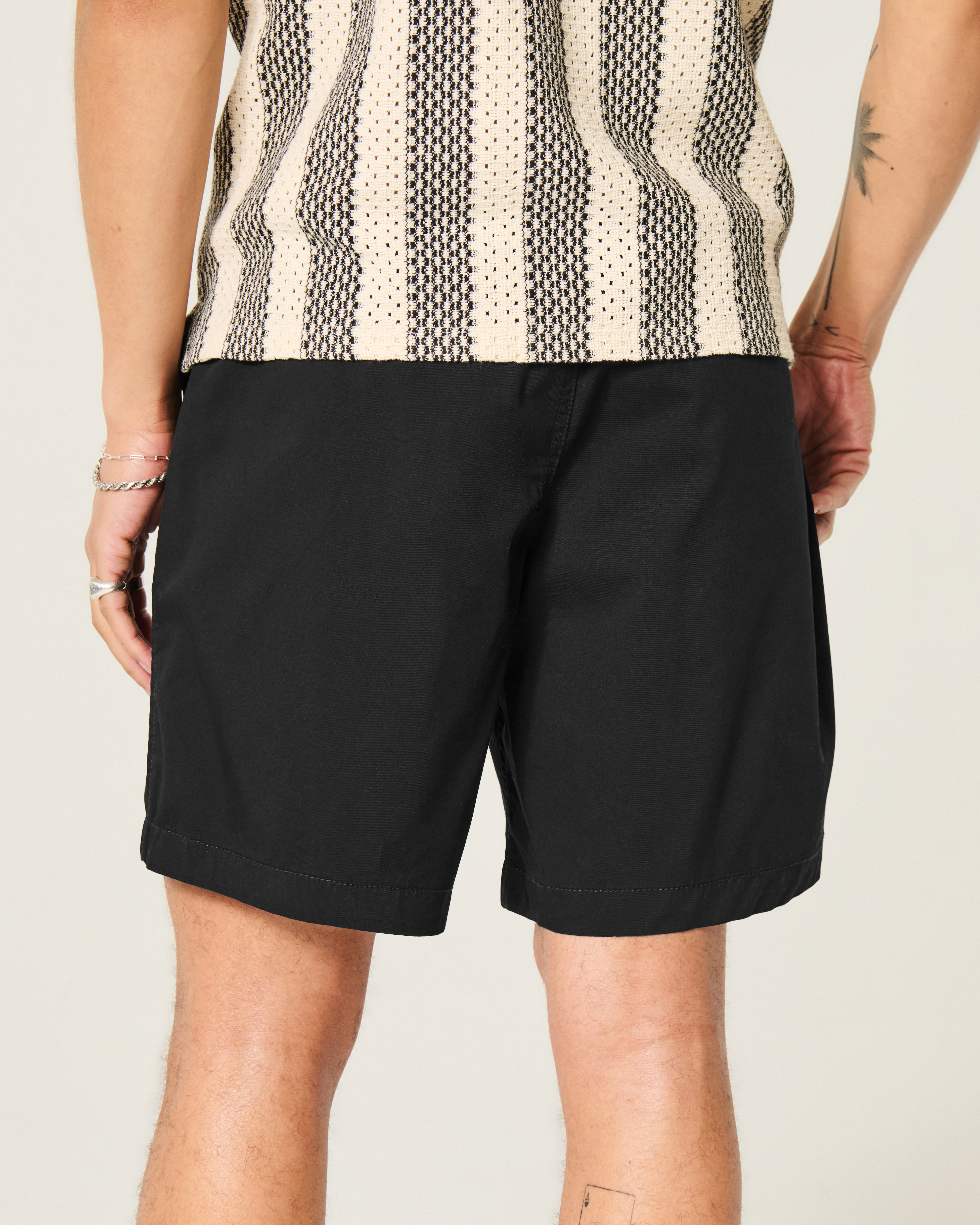 Above-the-Knee Twill Pull-On Shorts