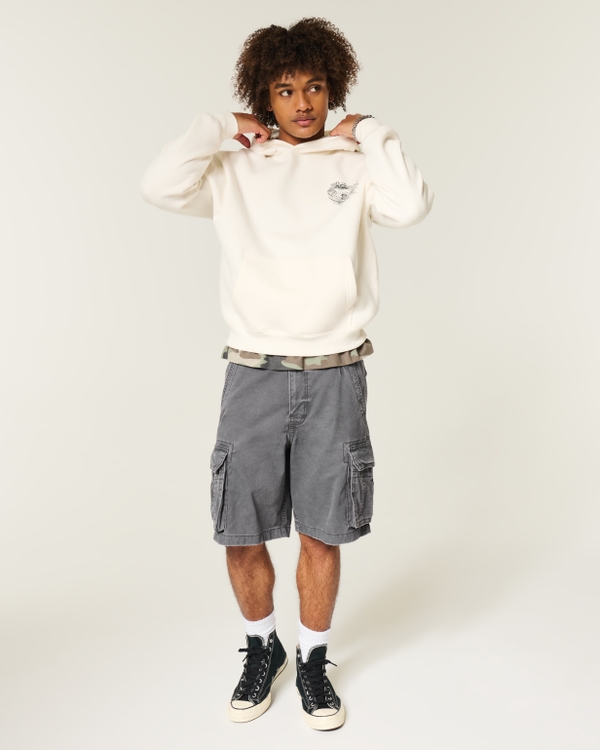 Baggy Cargo Shorts, Charcoal view 1