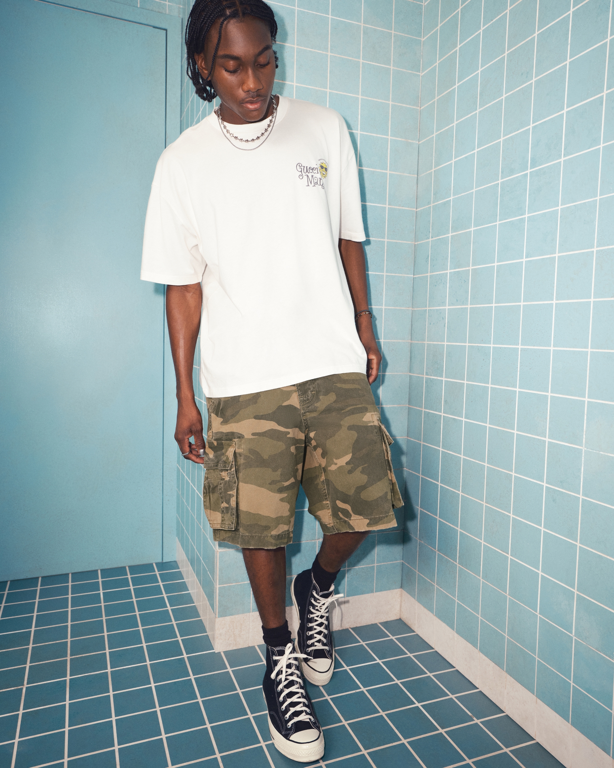 Camo Baggy Cargo Shorts