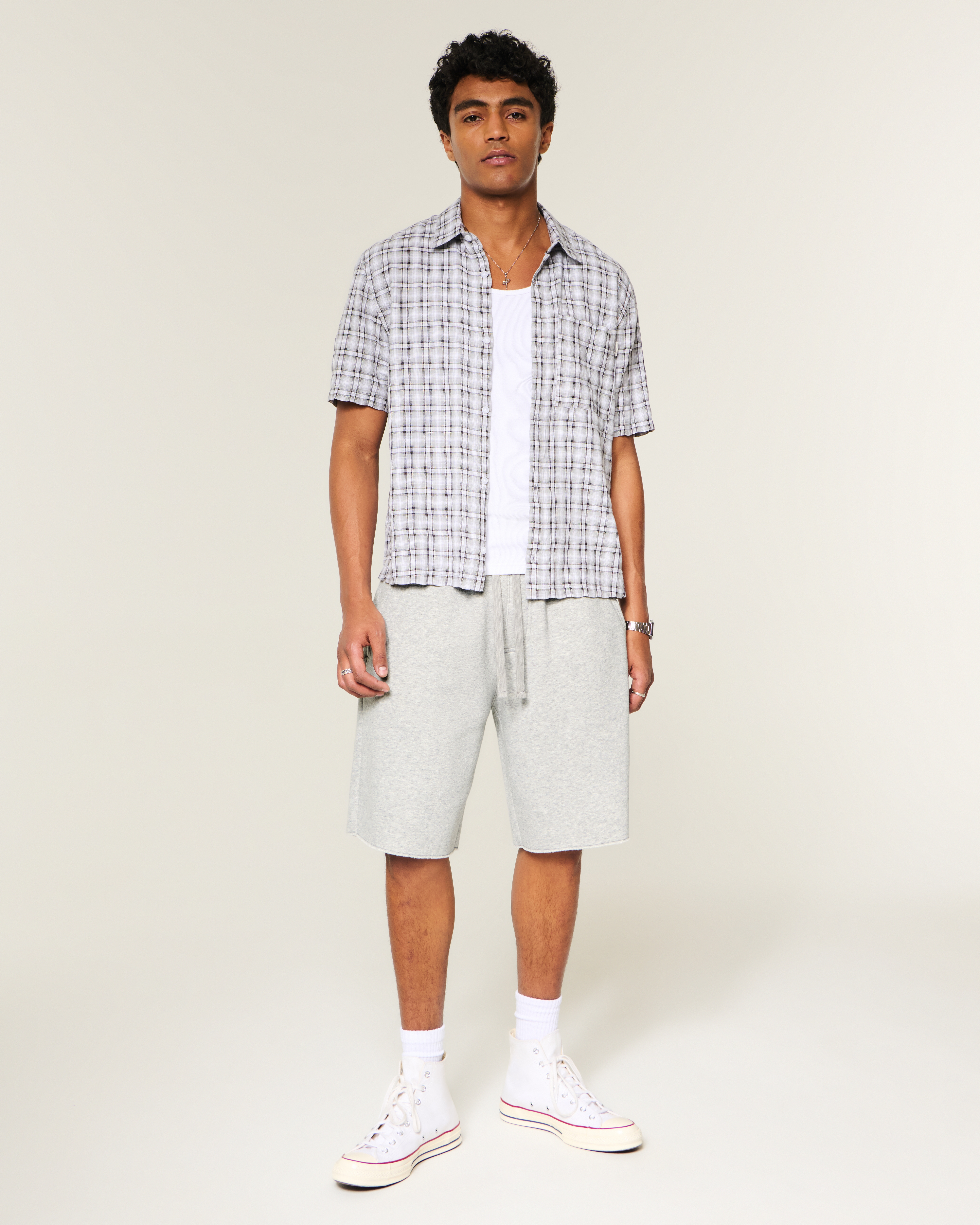 Hollister Feel Good At-the-Knee Baggy Fleece Shorts
