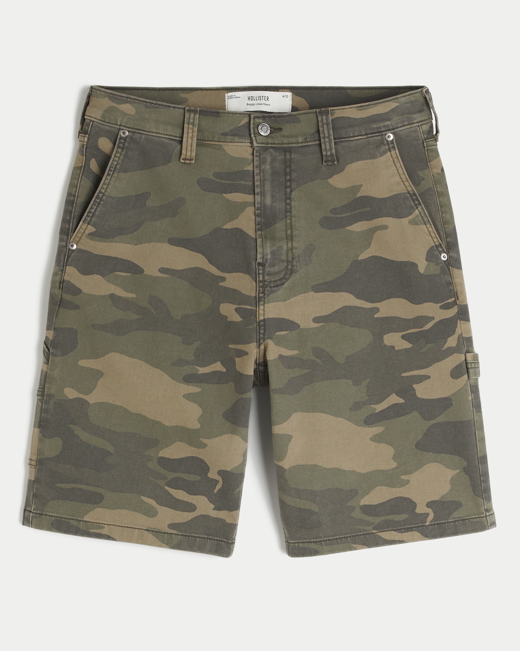 Camo Baggy Jean Shorts