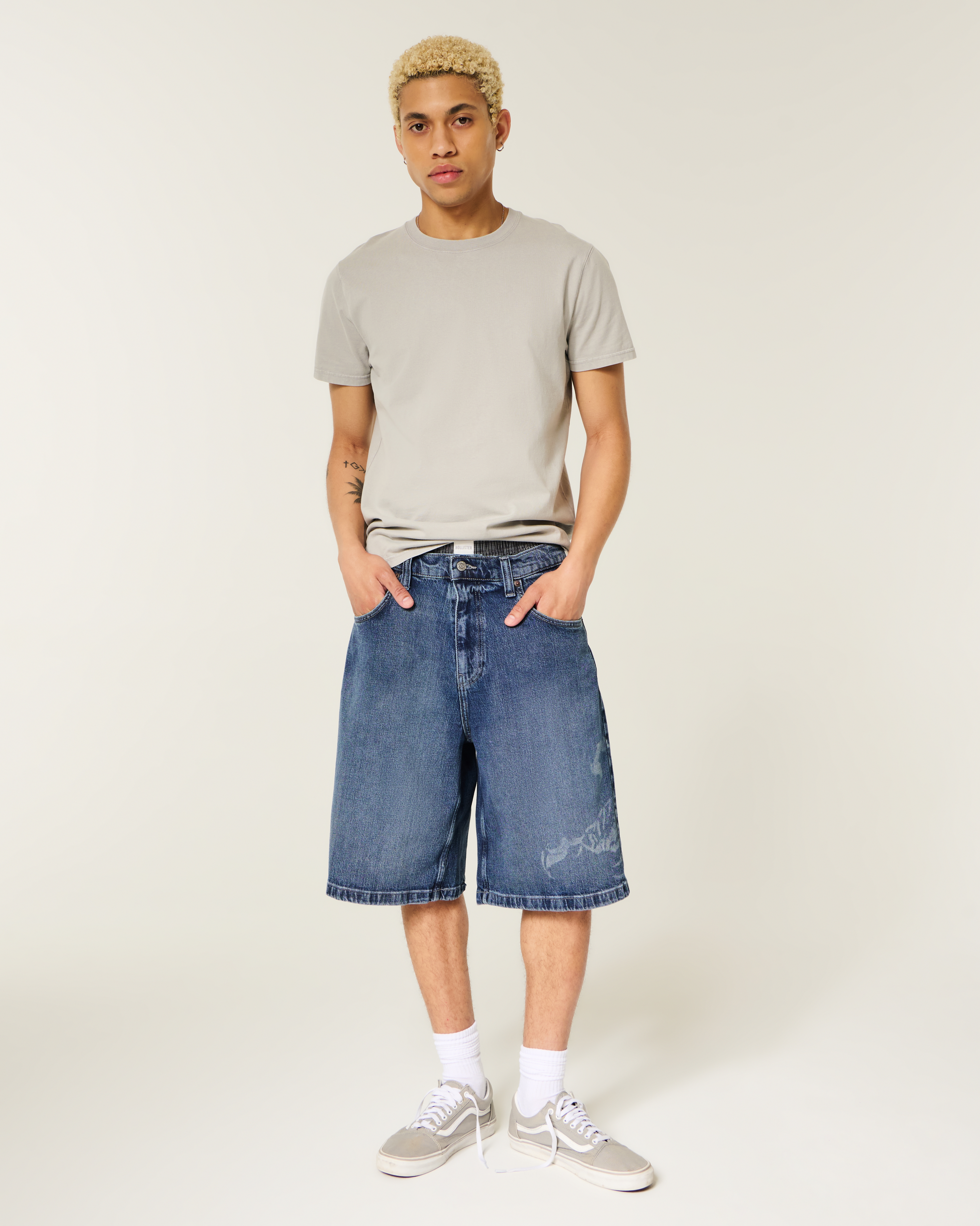 Scorpion Graphic Super Baggy Jean Shorts