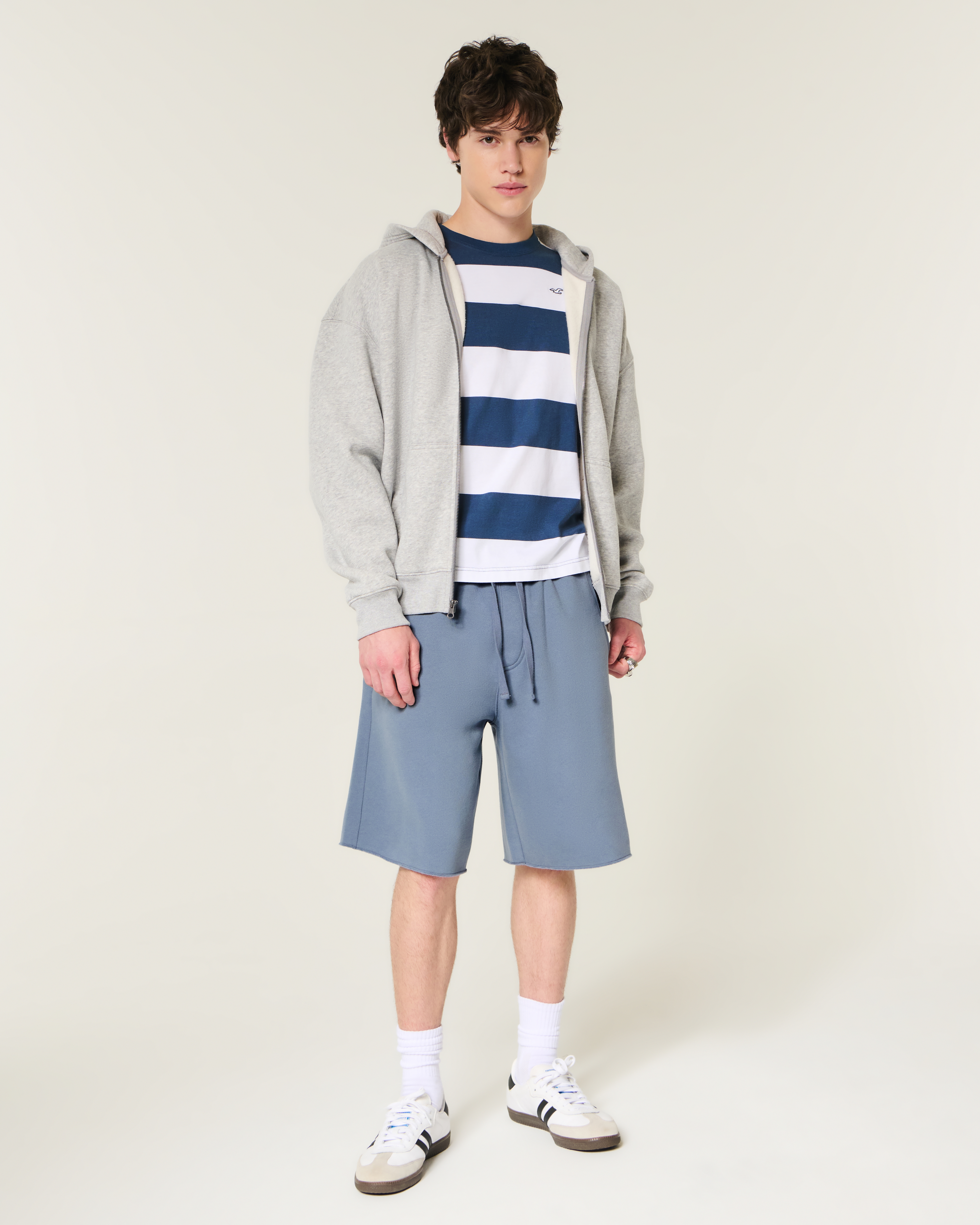 At-the-Knee Baggy Fleece Shorts