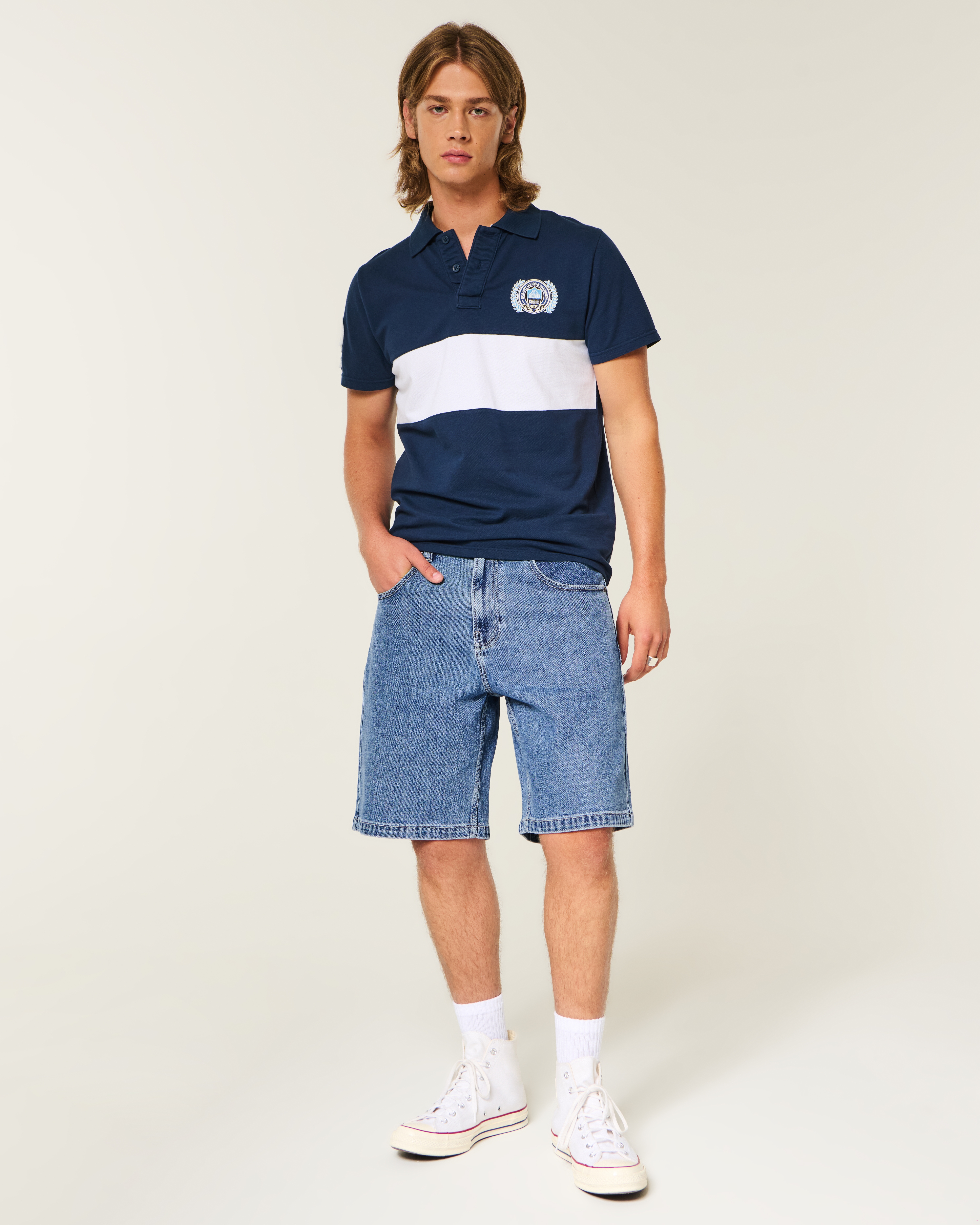 Hollister + Kappa Baggy Jean Shorts