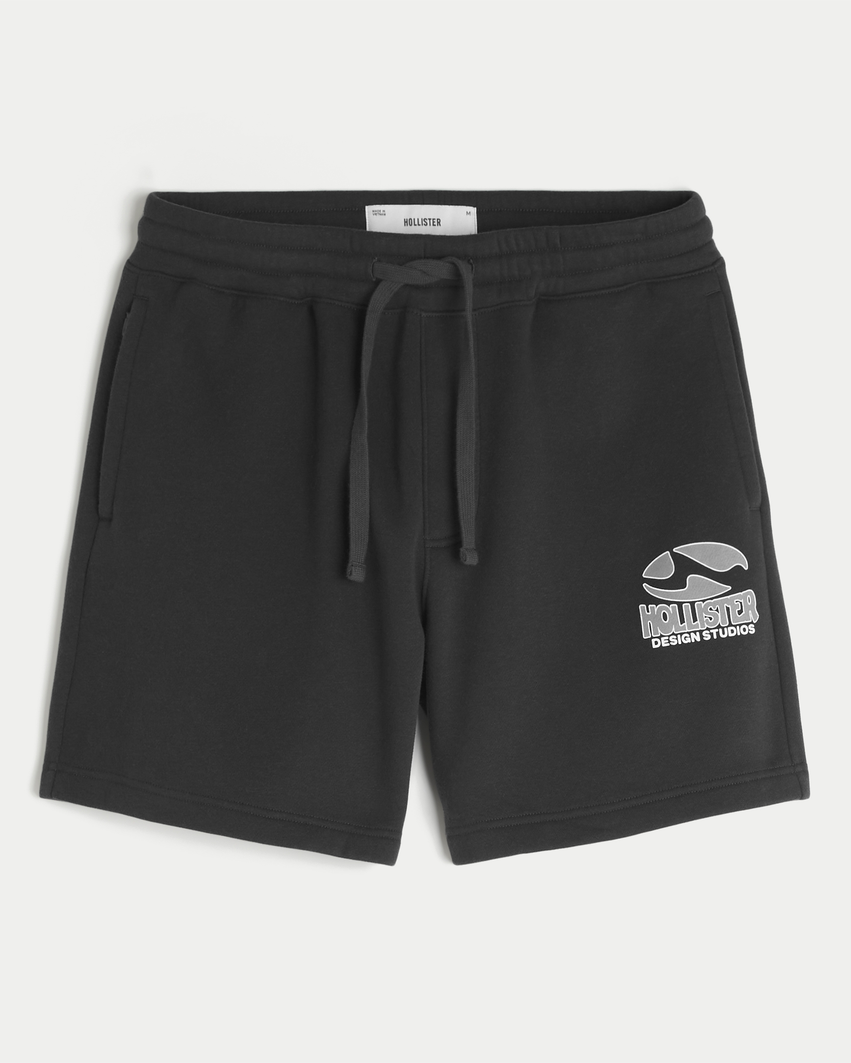 Above-the-Knee Logo Graphic Baggy Fleece Shorts